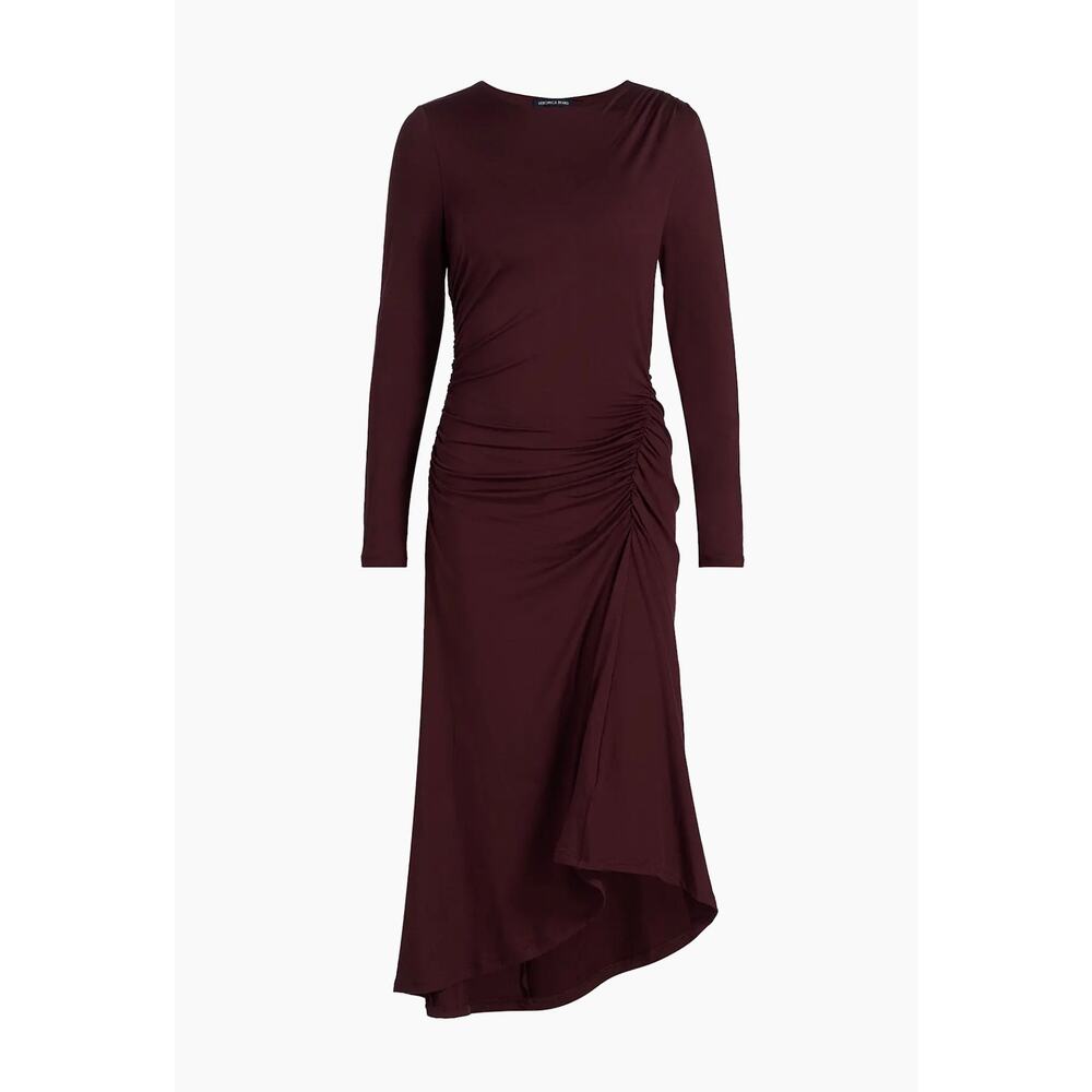 NEW Veronica Beard Theodora Midi Dress Raisin Red Size Small - Picture 5 of 9